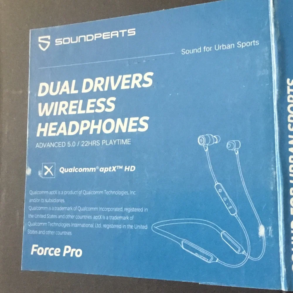 Soundperts Black Wireless Neckband Earbuds with Carry Case